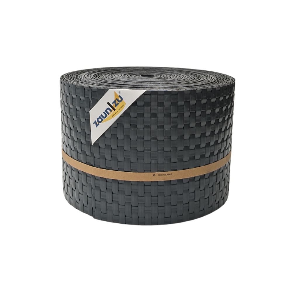 zaun|zu&reg; Sichtschutz Rattan PE f&uuml;r Doppelstabmatten Anthrazit 26m - Bild 1