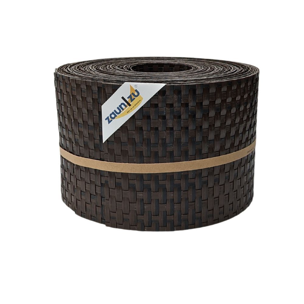 zaun|zu&reg; Sichtschutz Rattan f&uuml;r Doppelstabmatten UV-best&auml;ndig Schwarzbraun 10x 2,55m - Bild 1