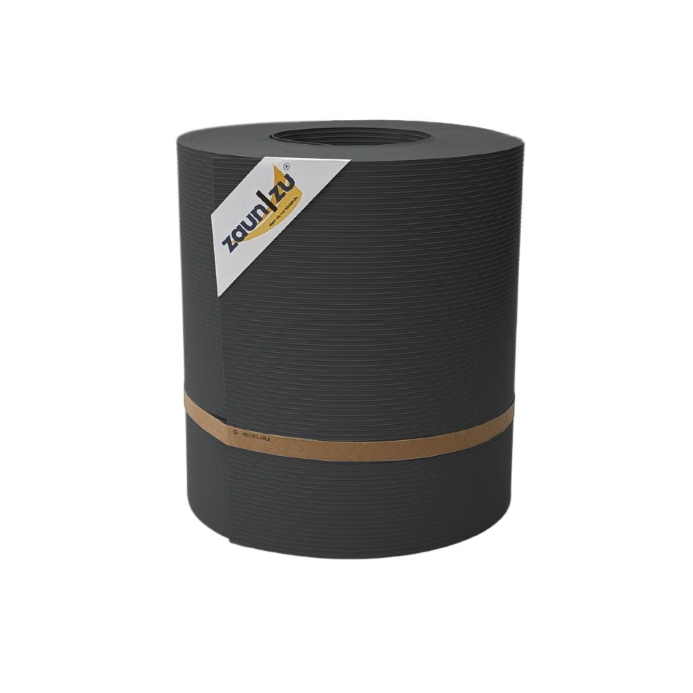 zaun|zu&reg; Sichtschutzstreifen Rille Maxi Rolle f&uuml;r Doppelstabmatten 24cm hoch Anthrazit 26m - Bild 1