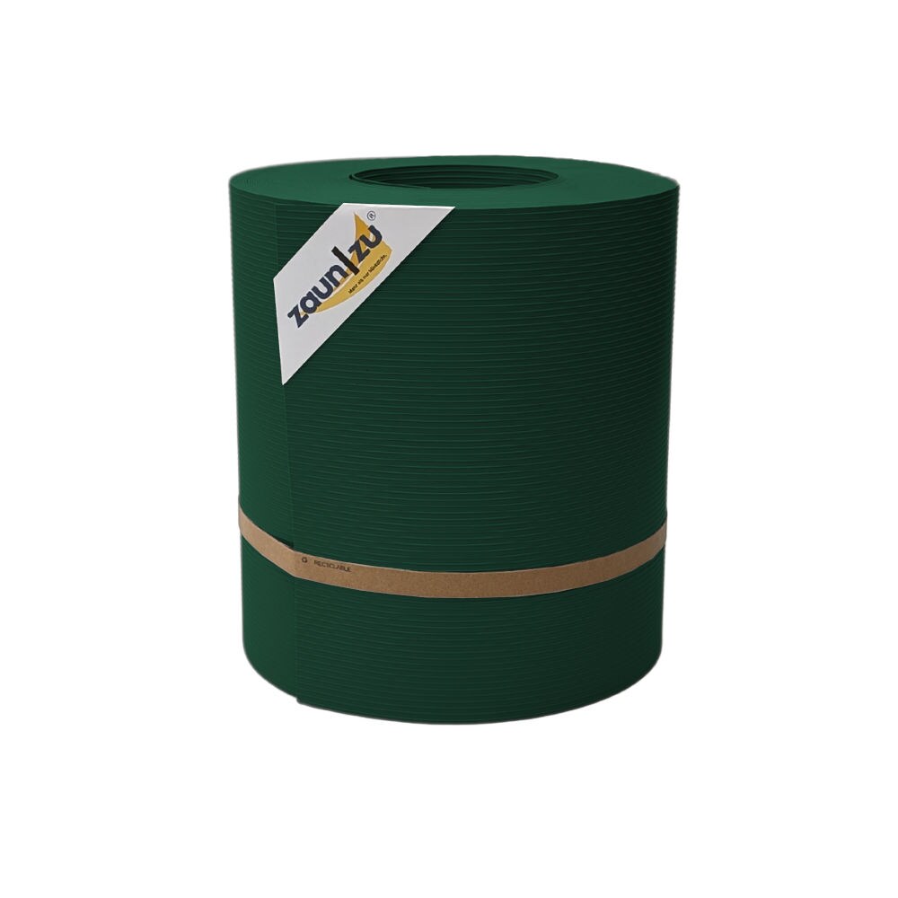 zaun|zu&reg; Sichtschutzstreifen Rille Maxi Rolle f&uuml;r Doppelstabmatten 24cm hoch Gr&uuml;n 26m - Bild 1