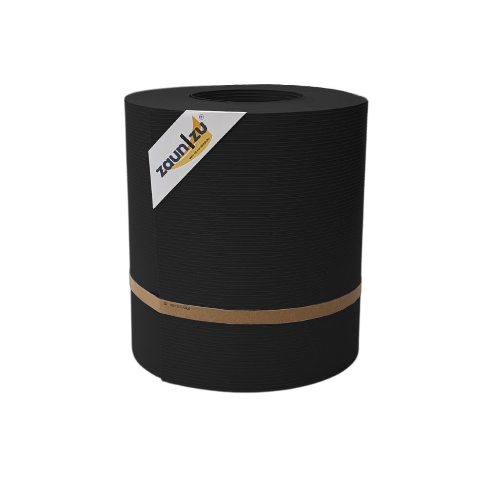 zaun|zu&reg; Sichtschutzstreifen Rille Maxi Rolle f&uuml;r Doppelstabmatten 24cm hoch Schwarz 26m - Bild 1