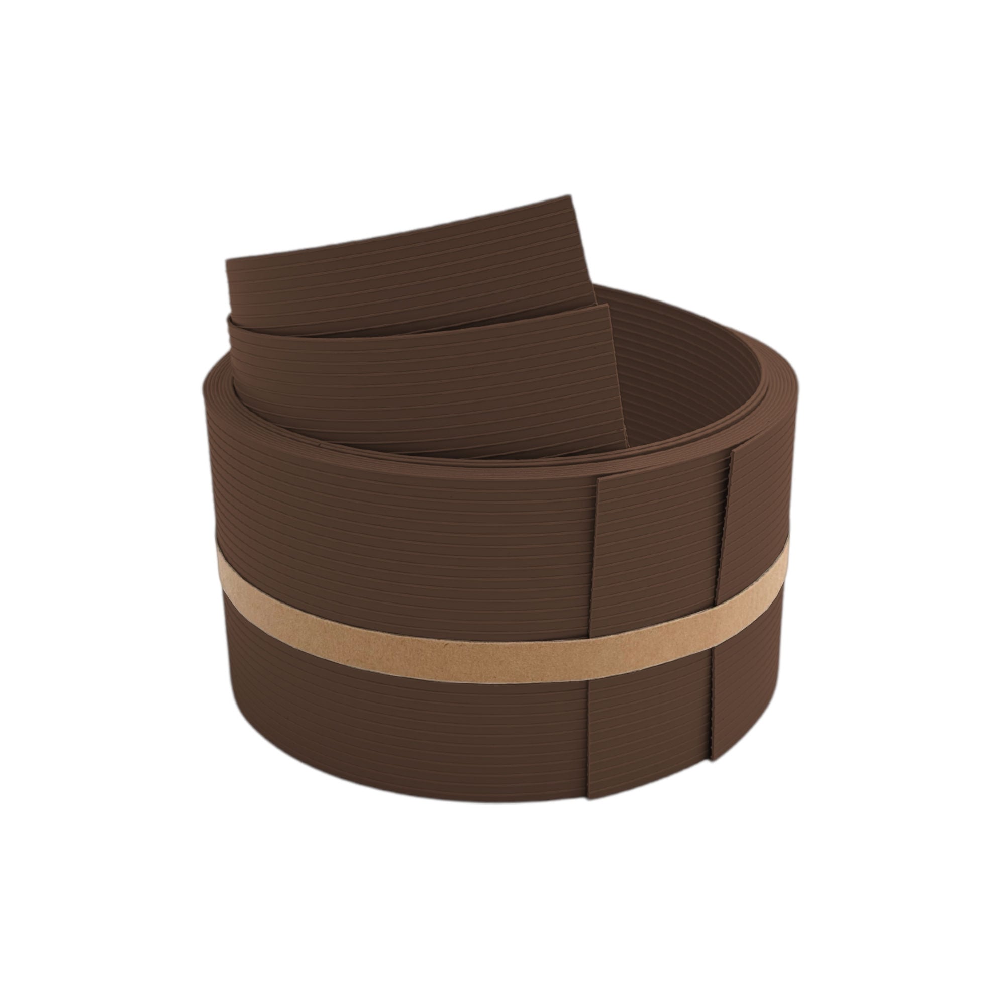 zaun|zu&reg; Sichtschutzstreifen RILLE HALBE f&uuml;r Doppelstabzaun Braun 2,55m - Bild 1