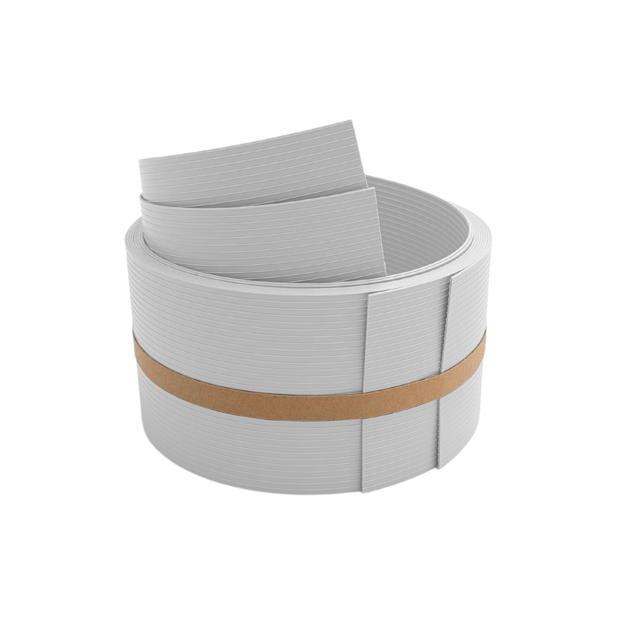 zaun|zu&reg; Sichtschutzstreifen RILLE HALBE f&uuml;r Doppelstabzaun Lichtgrau 2,55m - Bild 1