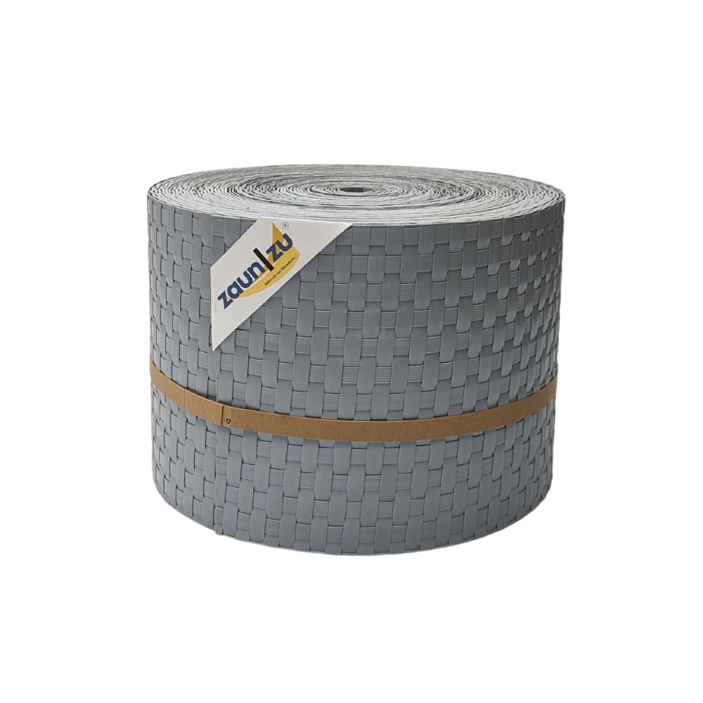 zaun|zu&reg; Sichtschutzstreifen Rattan PE f&uuml;r Doppelstabmatten Hellgrau 26m - Bild 1