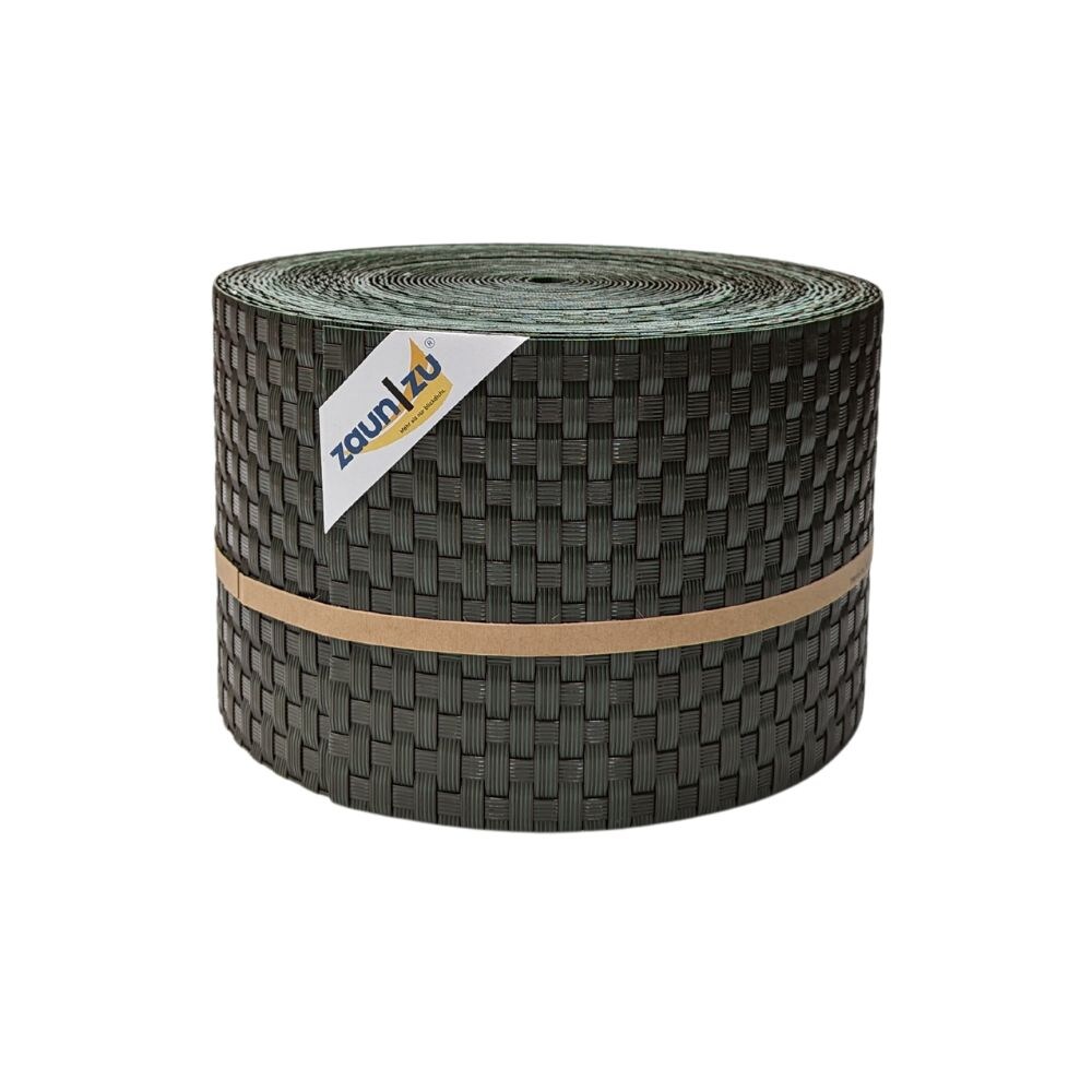 zaun zu® Sichtschutzstreifen Rattan PE für Doppelstabmatten Grün 26m