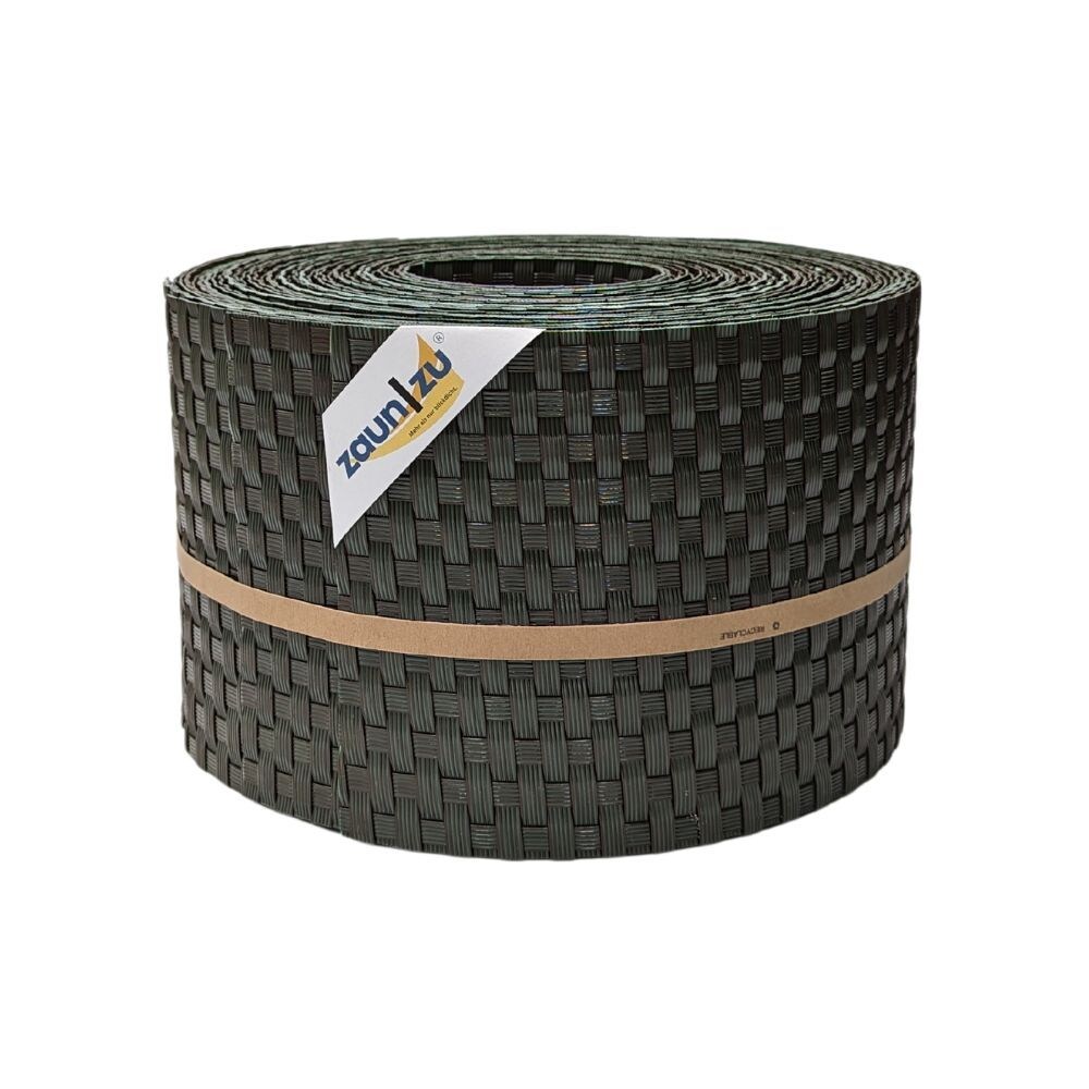 zaun zu® Sichtschutzstreifen Rattan für Doppelstabmatten UV-beständig Grün 10x 2,55m
