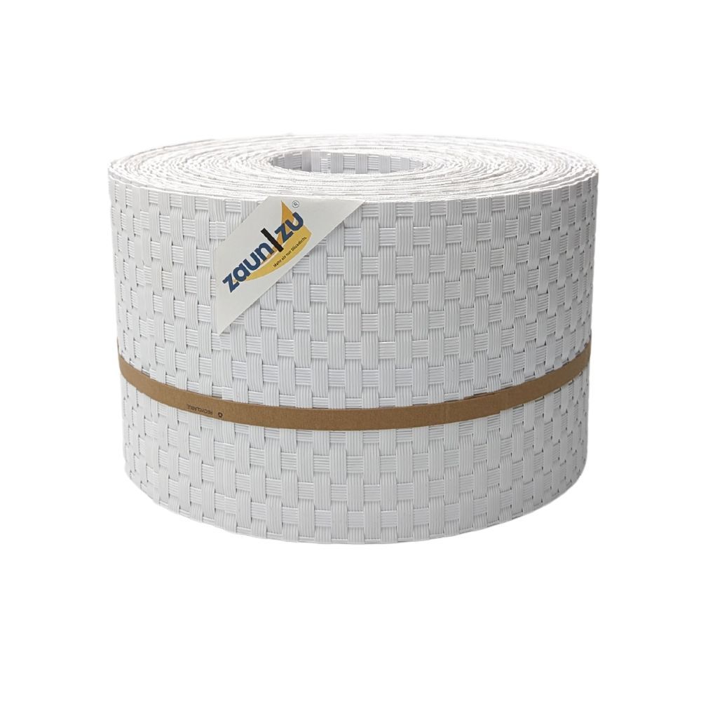 zaun|zu&reg; Sichtschutz Rattan f&uuml;r Doppelstabmatten UV-best&auml;ndig Wei&szlig; 10x 2,55m - Bild 1