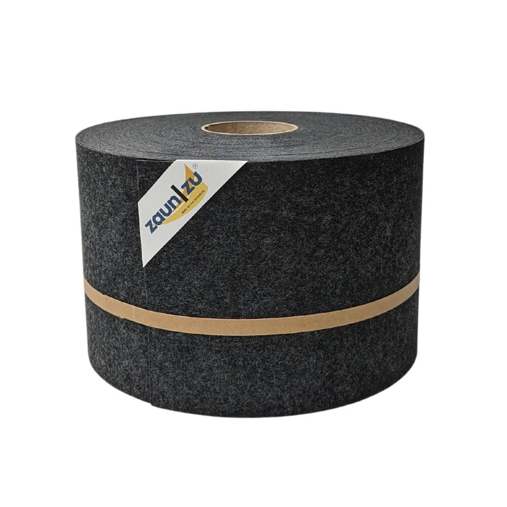 zaun zu® Sichtschutzstreifen Design Vlies für Doppelstabmatten Schwarzgrau 35m