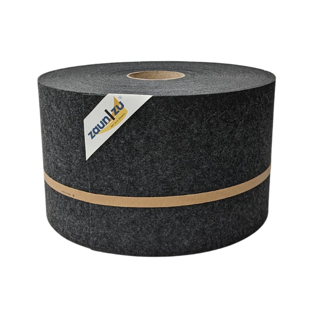 zaun zu® Sichtschutzstreifen Design Vlies für Doppelstabmatten Schwarzgrau 50m