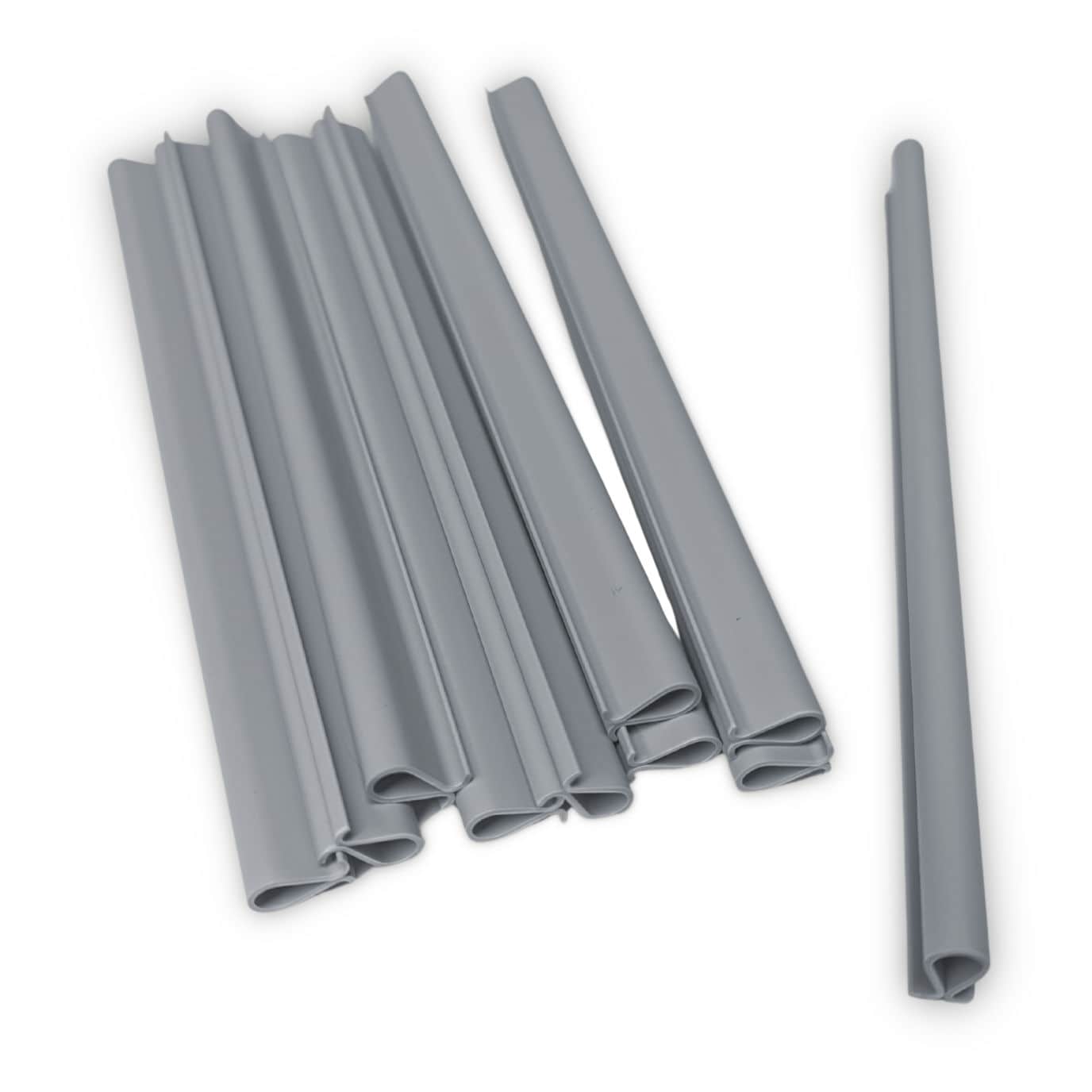 zaun|zu&reg; Schiene Klemmschiene OMEGA-Clip Hellgrau 20er Pack - Bild 1