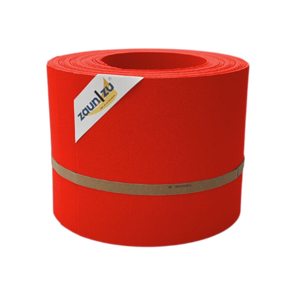zaun zu® Sichtschutzstreifen PP Sichtschutzstreifen Doppelstabzaun Rot, 10x 2,55m