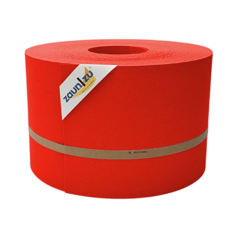 zaun zu® Sichtschutzstreifen Premium für Doppelstabmatten Zaunblende Rot, 50m
