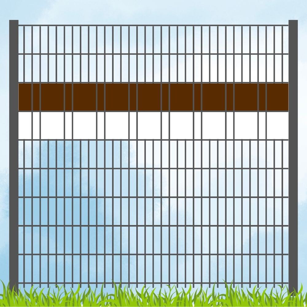 zaun|zu&reg; Sichtschutz Fanartikel Vereinsfarben Braun/Wei&szlig; Volle Streifenbreite - Bild 1