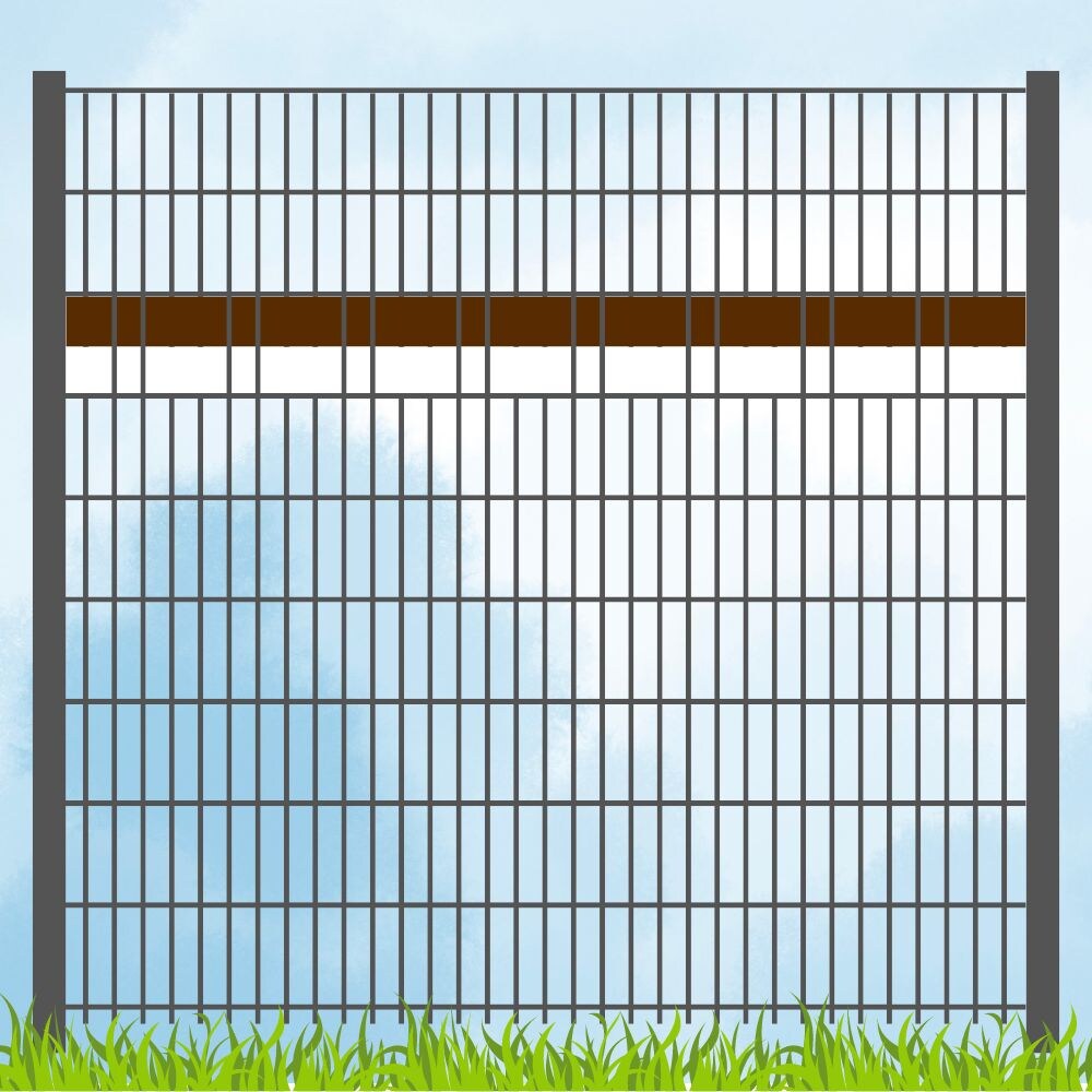 zaun|zu&reg; Sichtschutz Fanartikel Vereinsfarben Braun/Wei&szlig; Akzentstreifen - Bild 1