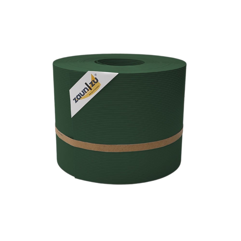 zaun|zu&reg; Sichtschutzstreifen Rille f&uuml;r Doppelstabmatten Zaunblende Tannengr&uuml;n 35m - Bild 1