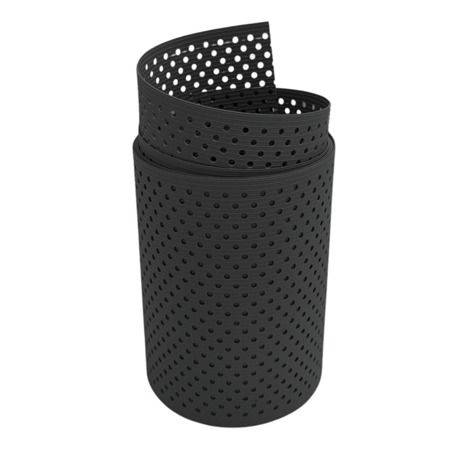 zaun|zu&reg; Sichtschutz Rille Gelocht 15 Prozent PP Streifen Anthrazit 2,55m - Bild 1