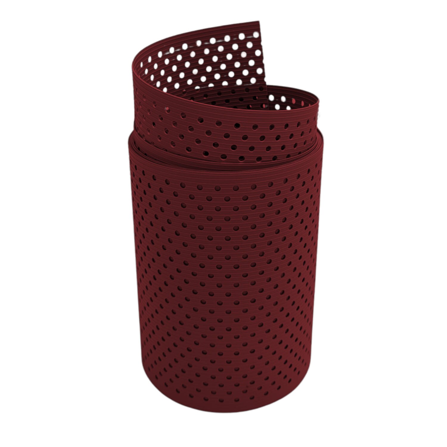 zaun|zu&reg; Sichtschutz Rille Gelocht 15 Prozent PP Streifen Bordeauxrot 2,55m - Bild 1