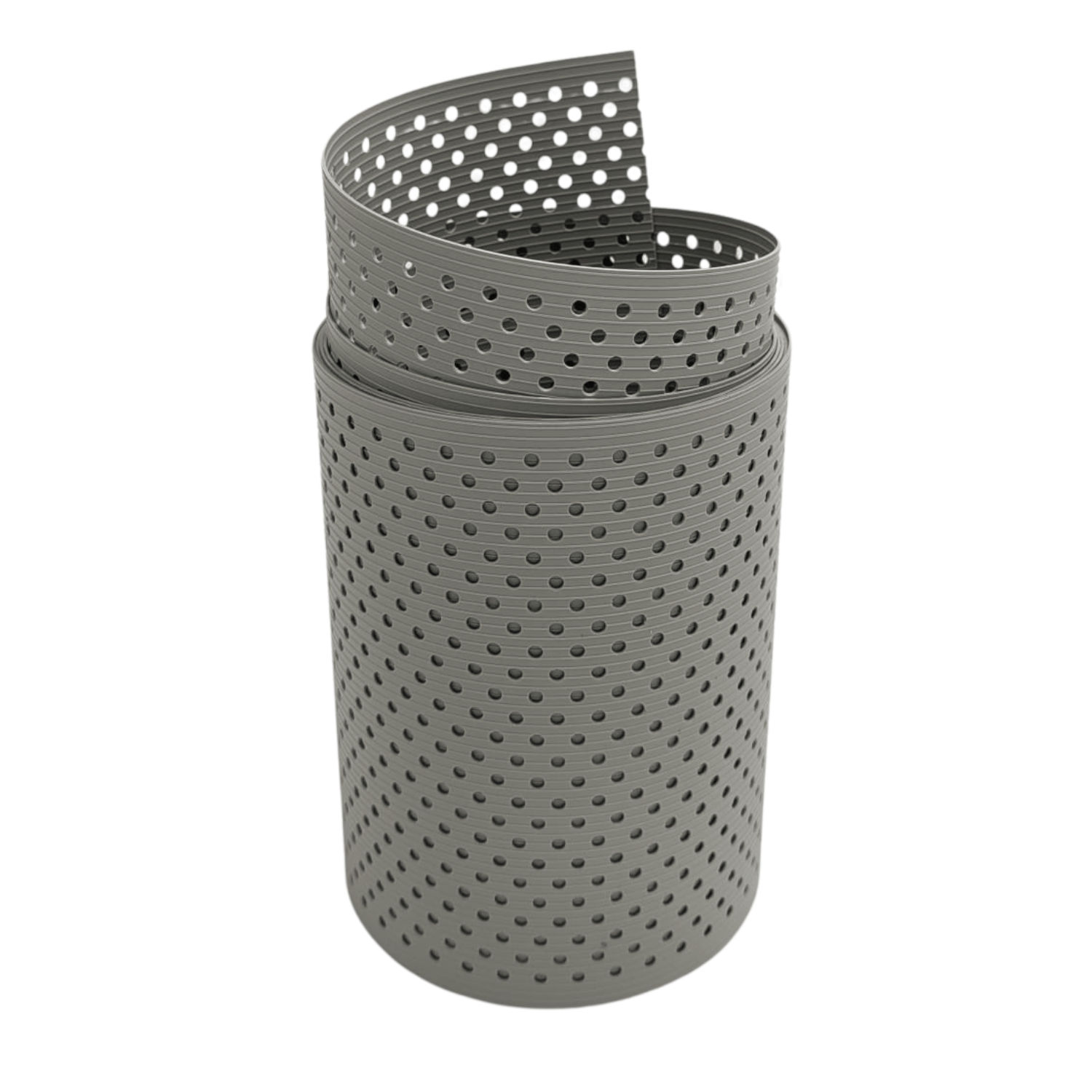 zaun|zu&reg; Sichtschutzstreifen Rille Gelocht 15 Prozent PP Streifen Steingrau 2,55m - Bild 1