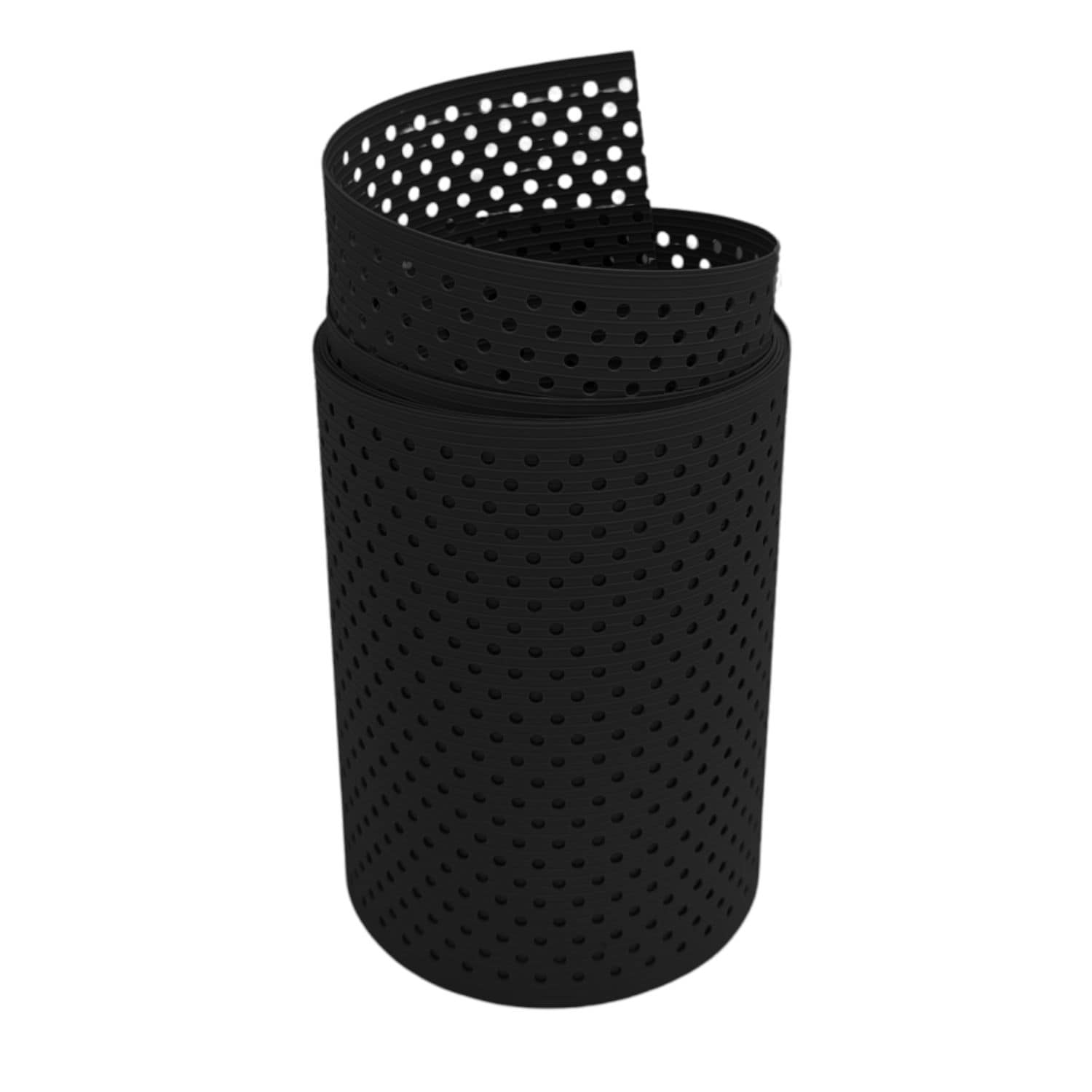 zaun|zu&reg; Sichtschutzstreifen Rille Gelocht 15 Prozent PP Streifen Schwarz 2,55m - Bild 1