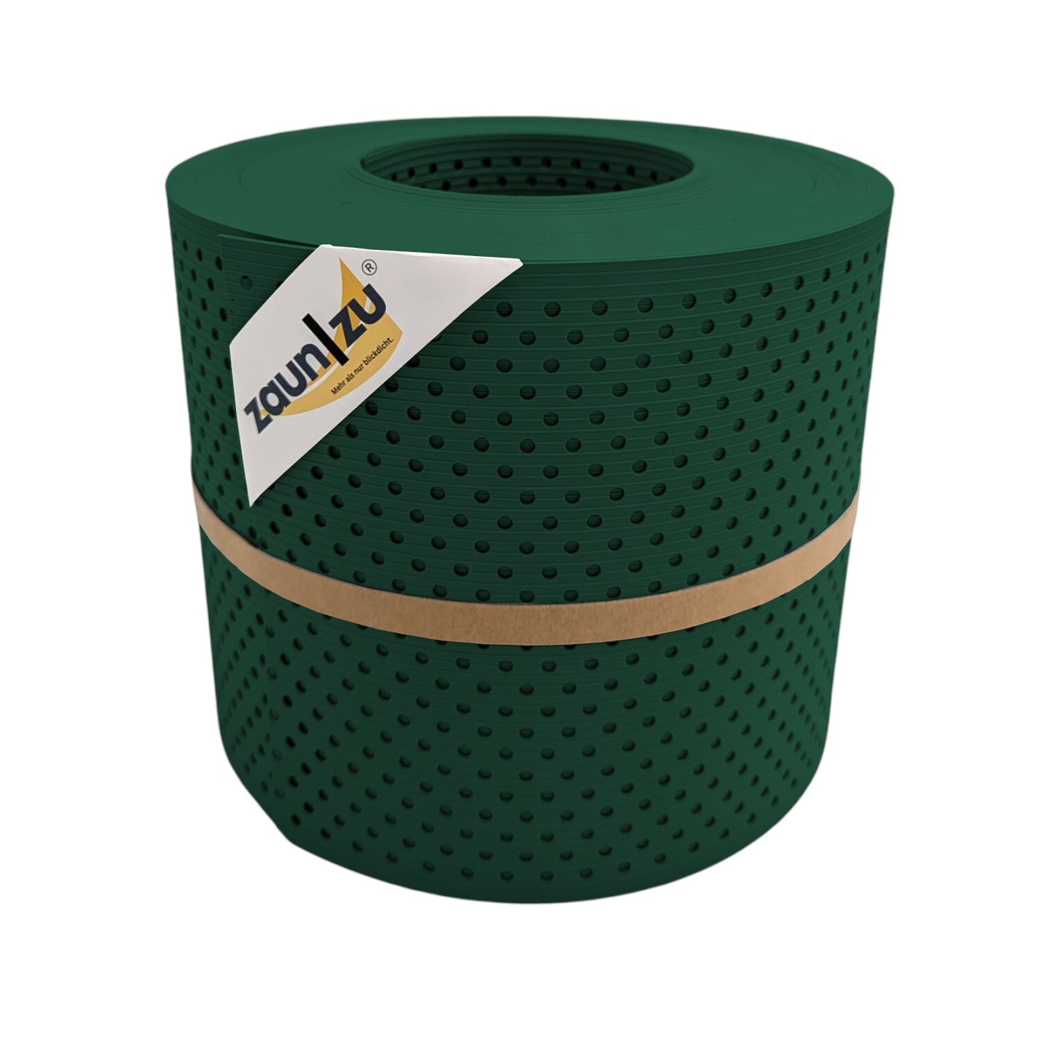 zaun|zu&reg; Sichtschutzstreifen Rille Gelocht 15 Prozent PP Streifen Gr&uuml;n 26m - Bild 1