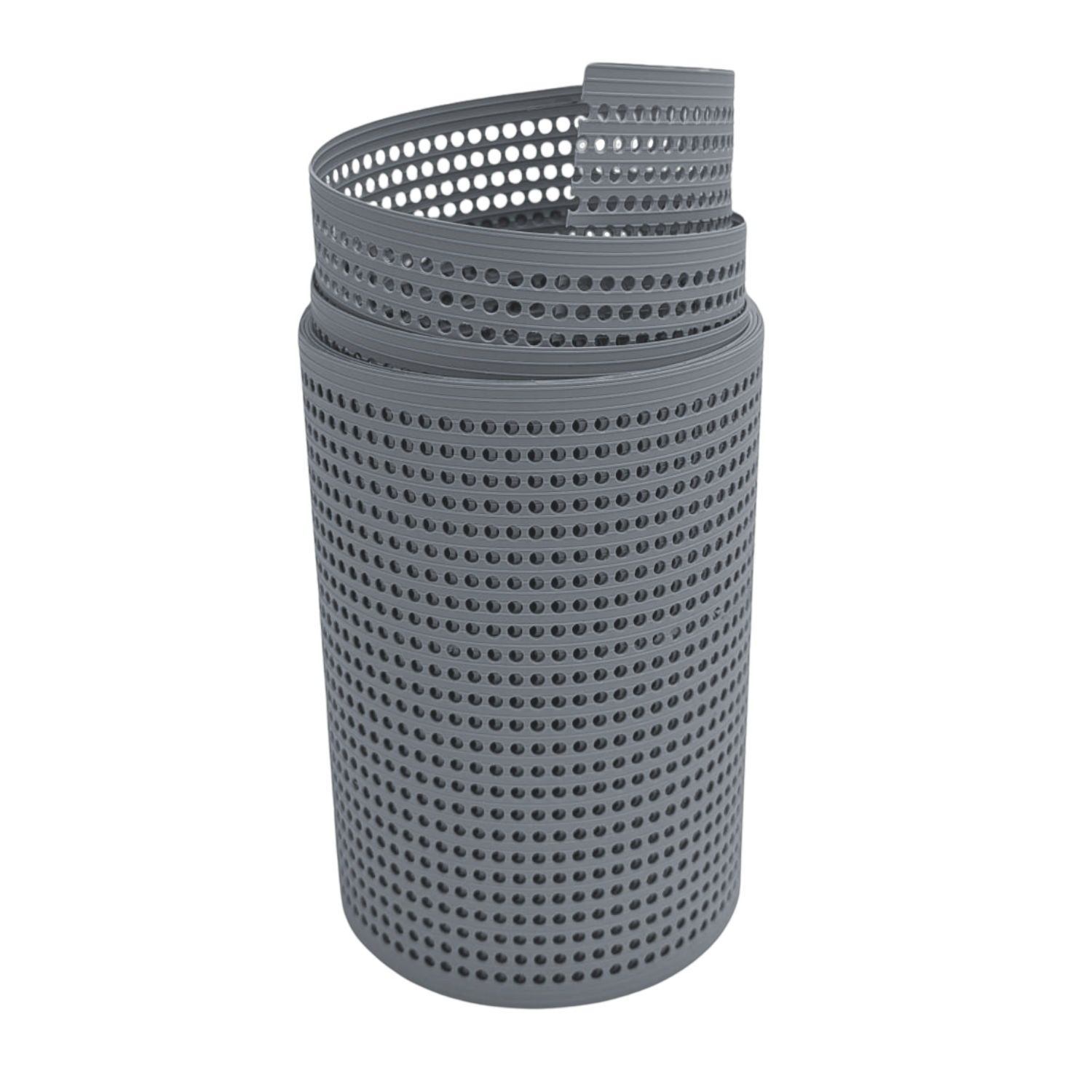 zaun|zu&reg; Sichtschutzstreifen Rille Gelocht 30 Prozent PP Streifen Fenstergrau 2,55m - Bild 1