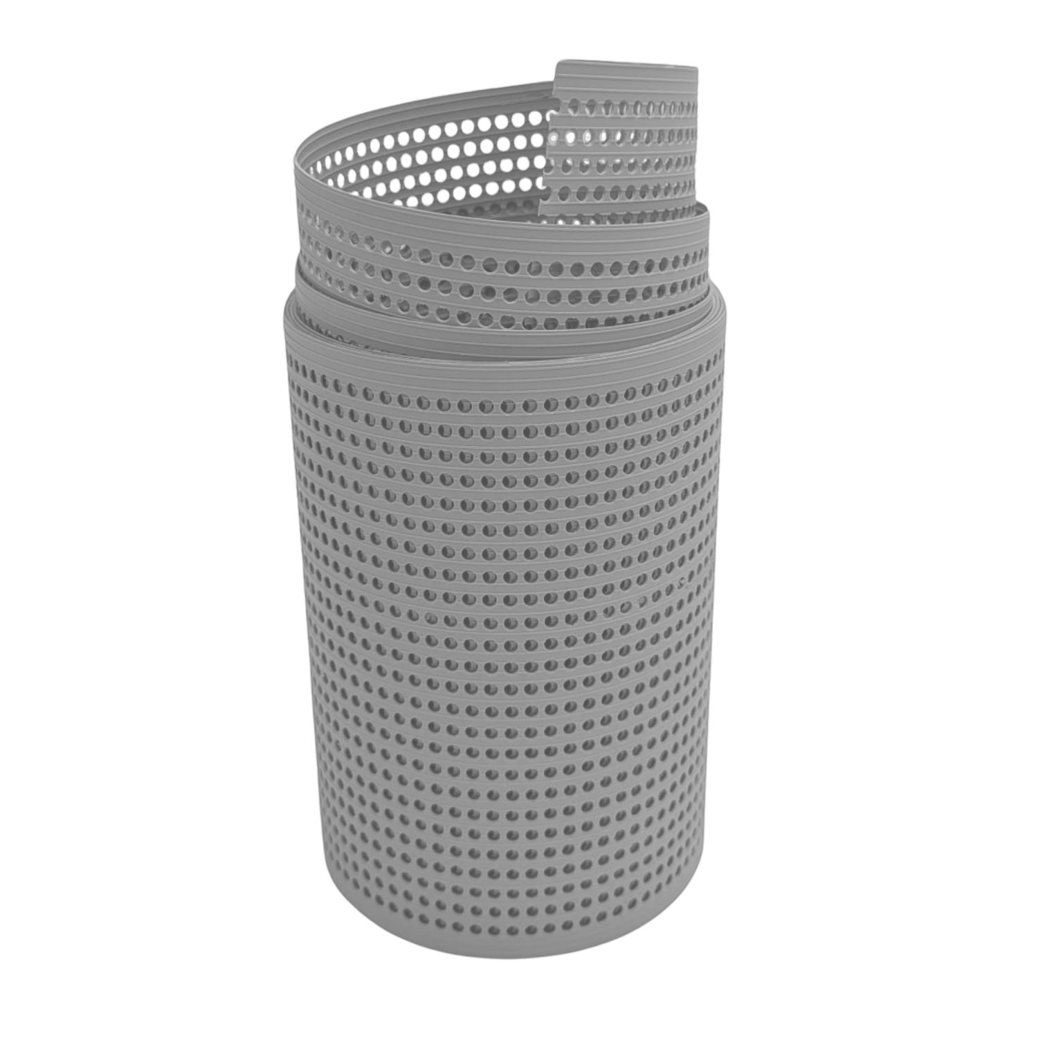 zaun|zu&reg; Sichtschutz Rille Gelocht 30 Prozent PP Streifen Lichtgrau 2,55m - Bild 1