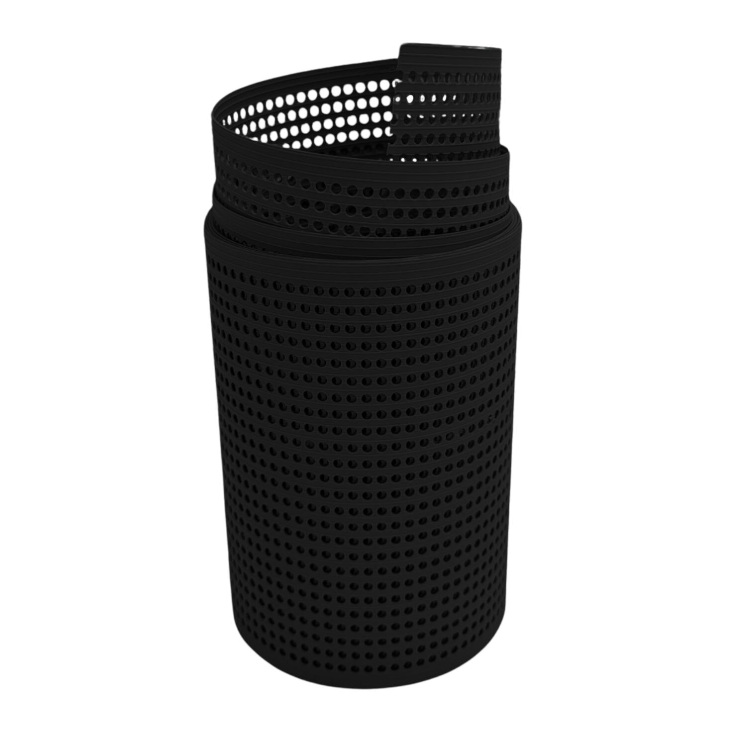 zaun|zu&reg; Sichtschutzstreifen Rille Gelocht 30 Prozent PP Streifen Schwarz 2,55m - Bild 1