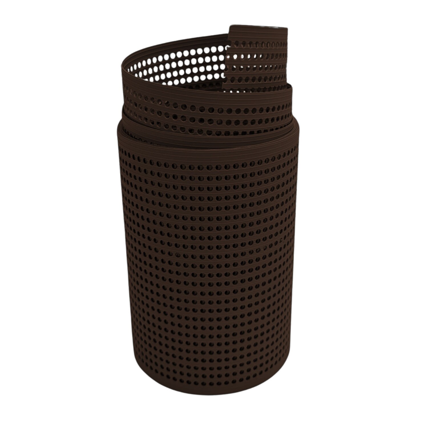 zaun|zu&reg; Sichtschutz Rille Gelocht 30 Prozent PP Streifen Braun 2,55m - Bild 1