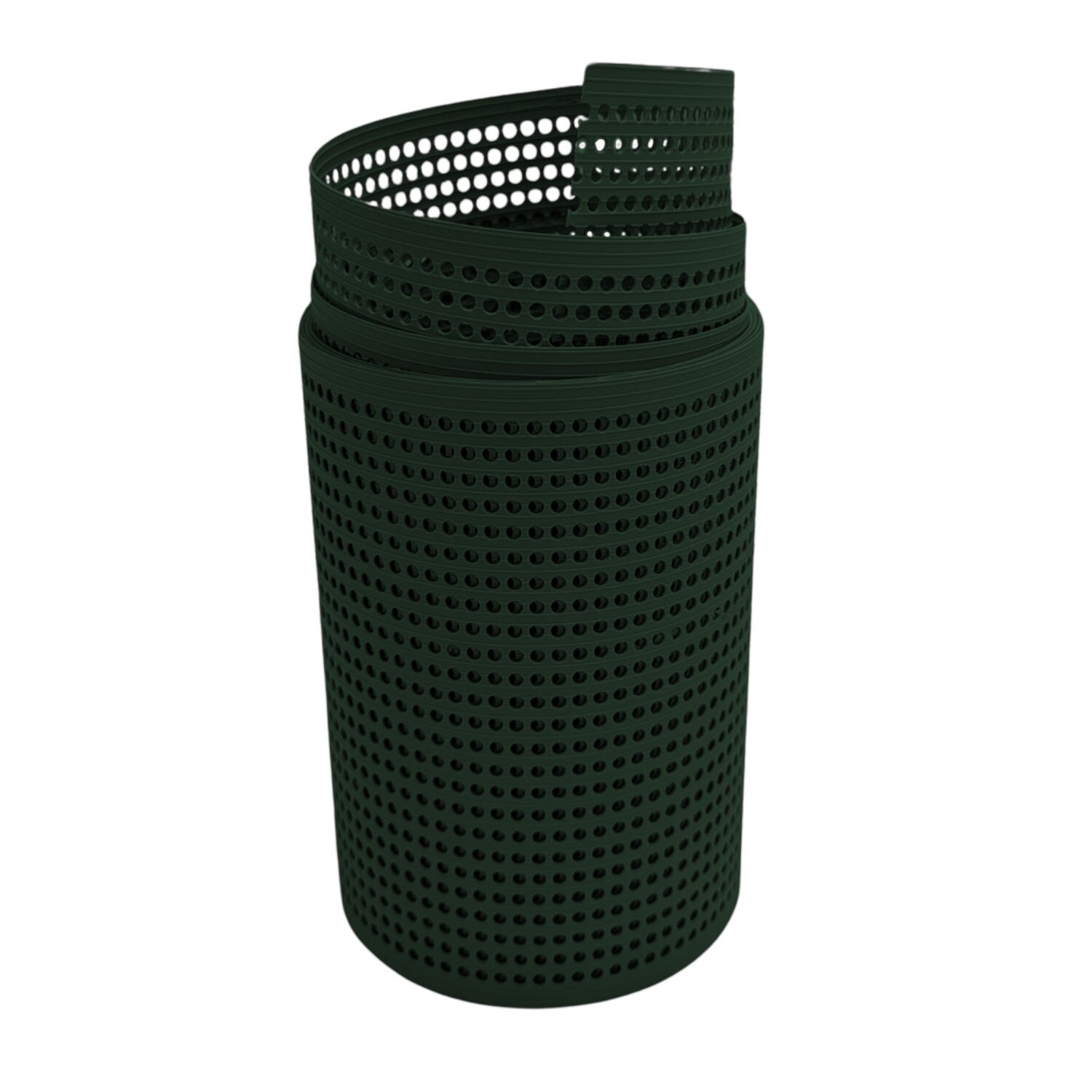 zaun|zu&reg; Sichtschutzstreifen Rille Gelocht 30 Prozent PP Streifen Tannengr&uuml;n 2,55m - Bild 1