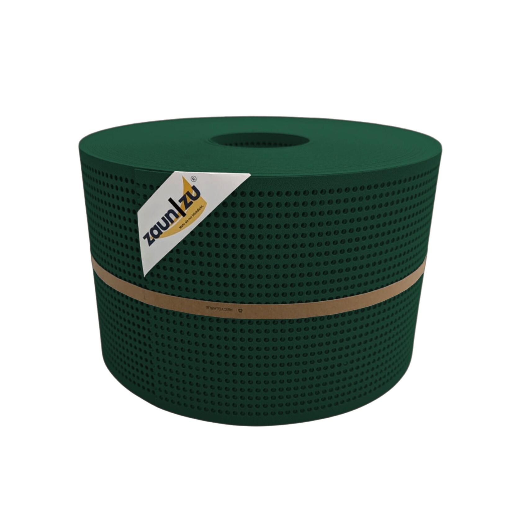 zaun zu® Sichtschutzstreifen PP Premium Gelocht 30 Prozent Streifen Grün 50m