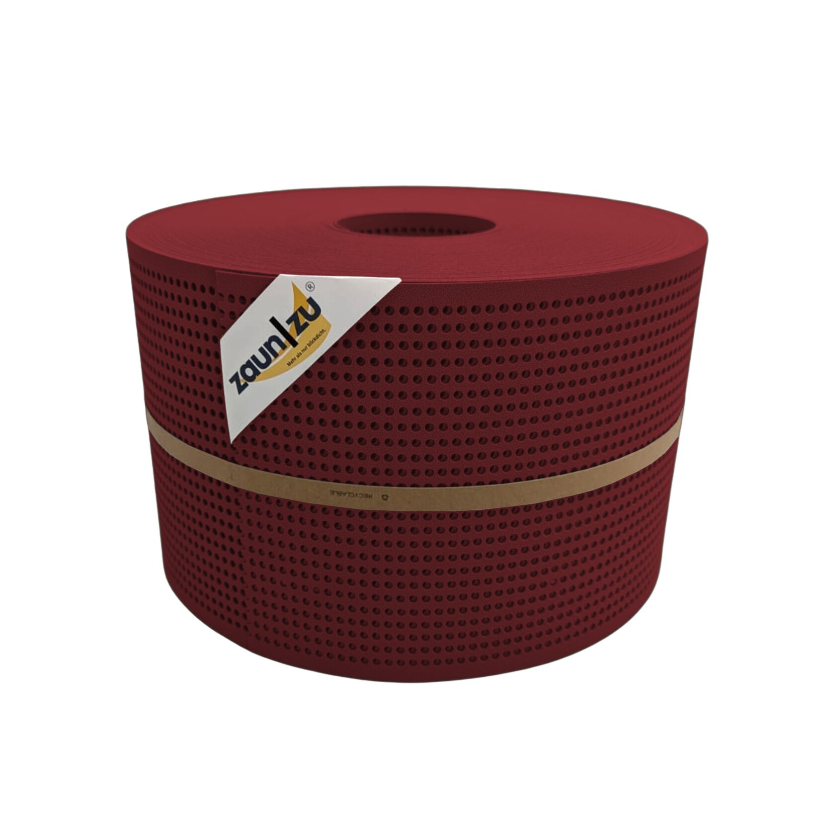 zaun zu® Sichtschutzstreifen PP Premium Gelocht 30 Prozent Streifen Bordeauxrot 50m