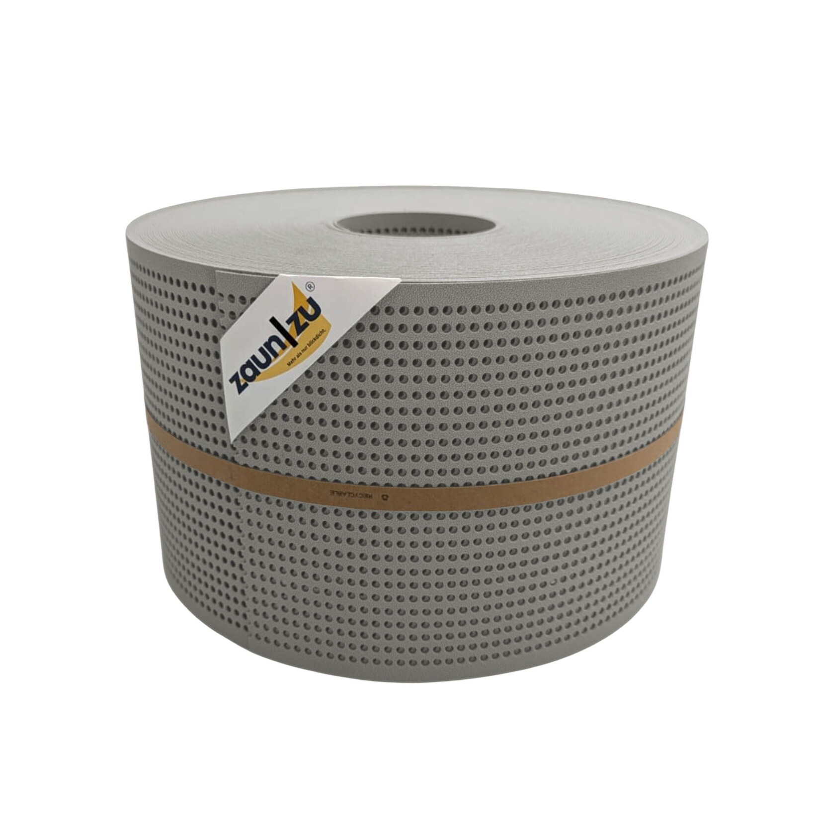 zaun zu® Sichtschutzstreifen PP Premium Gelocht 30 Prozent Streifen Steingrau 50m