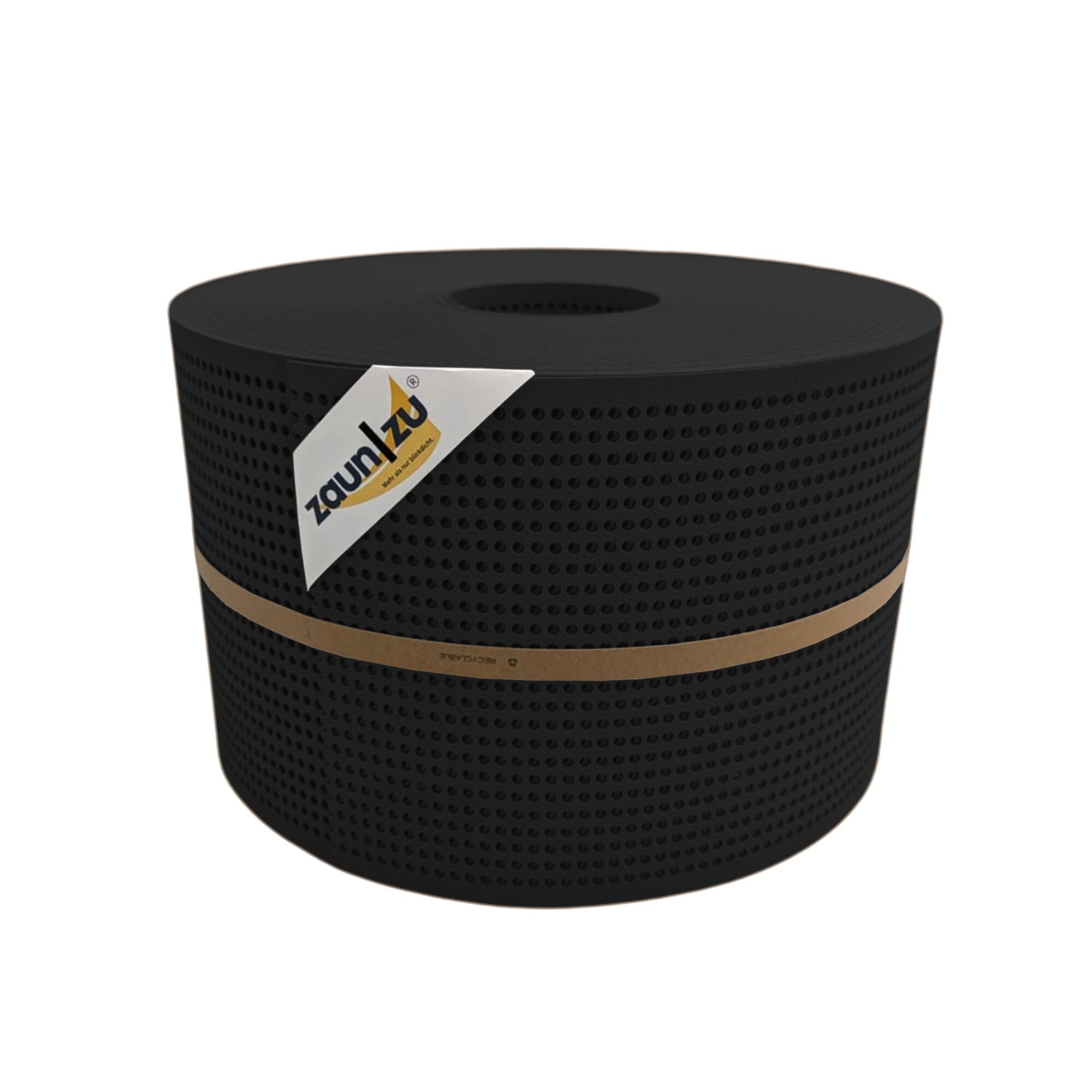 zaun|zu&reg; Sichtschutzstreifen PP Premium Gelocht 30 Prozent Streifen Schwarz 50m - Bild 1