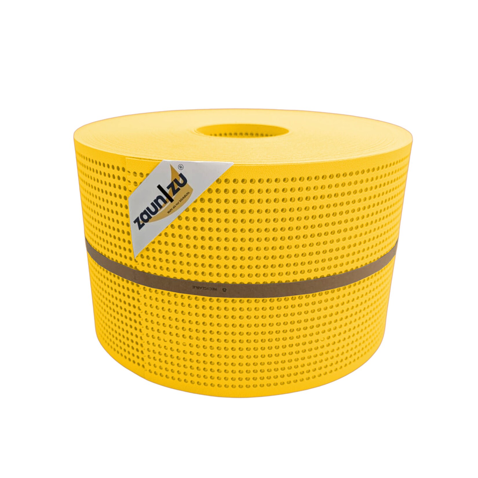 zaun zu® Sichtschutzstreifen PP Premium Gelocht 30 Prozent Streifen Gelb 50m