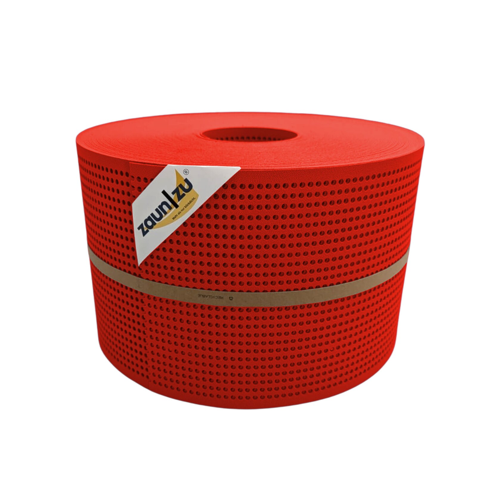 zaun zu® Sichtschutzstreifen PP Premium Gelocht 30 Prozent Streifen Rot 50m
