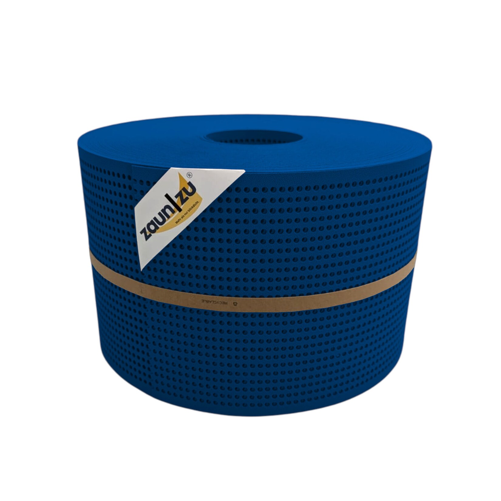 zaun zu® Sichtschutzstreifen PP Premium Gelocht 30 Prozent Streifen Enzianblau 50m