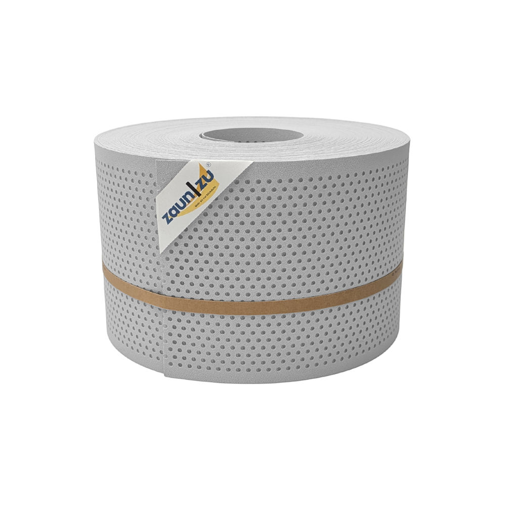 zaun|zu&reg; Sichtschutz PP Premium Gelocht 20 Prozent Streifen Lichtgrau 50m - Bild 1