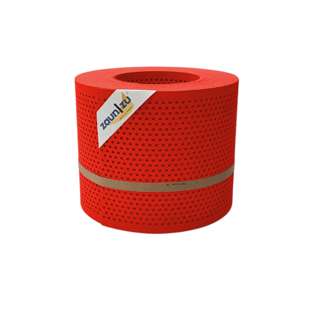 zaun zu® Sichtschutzstreifen PP Premium Gelocht 20 Prozent Streifen Rot 26m