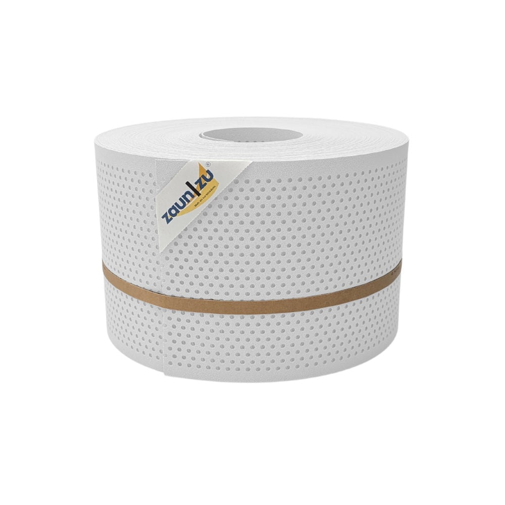 zaun|zu&reg; Sichtschutzstreifen PP Premium Gelocht 20 Prozent Streifen Wei&szlig; 50m - Bild 1