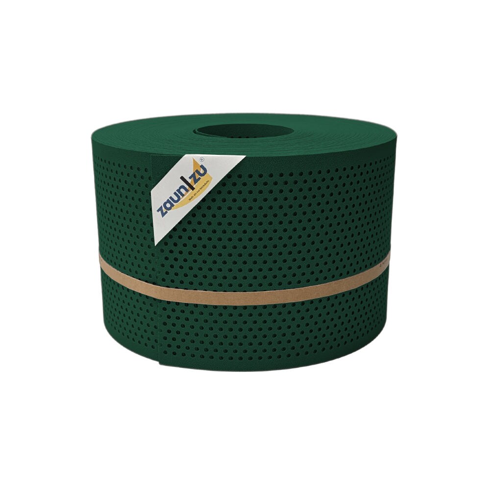 zaun zu® Sichtschutzstreifen PP Premium Gelocht 20 Prozent Streifen Grün 50m