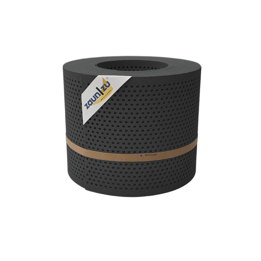 zaun|zu&reg; Sichtschutzstreifen PP Premium Gelocht 20 Prozent Streifen Anthrazit 26m - Bild 1