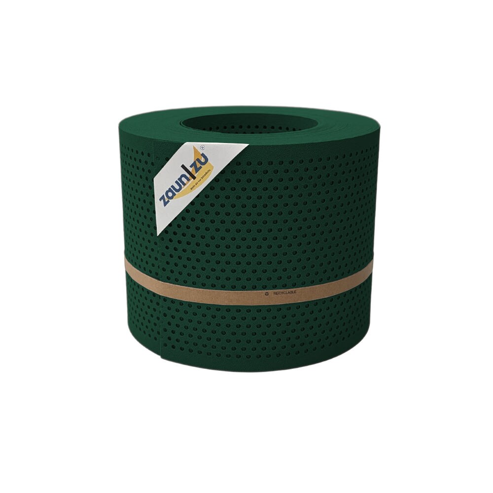 zaun zu® Sichtschutzstreifen PP Premium Gelocht 20 Prozent Streifen Grün 26m