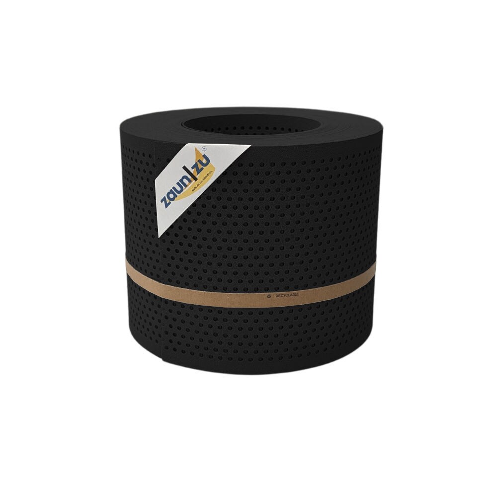 zaun zu® Sichtschutzstreifen PP Premium Gelocht 20 Prozent Streifen Tiefschwarz 26m