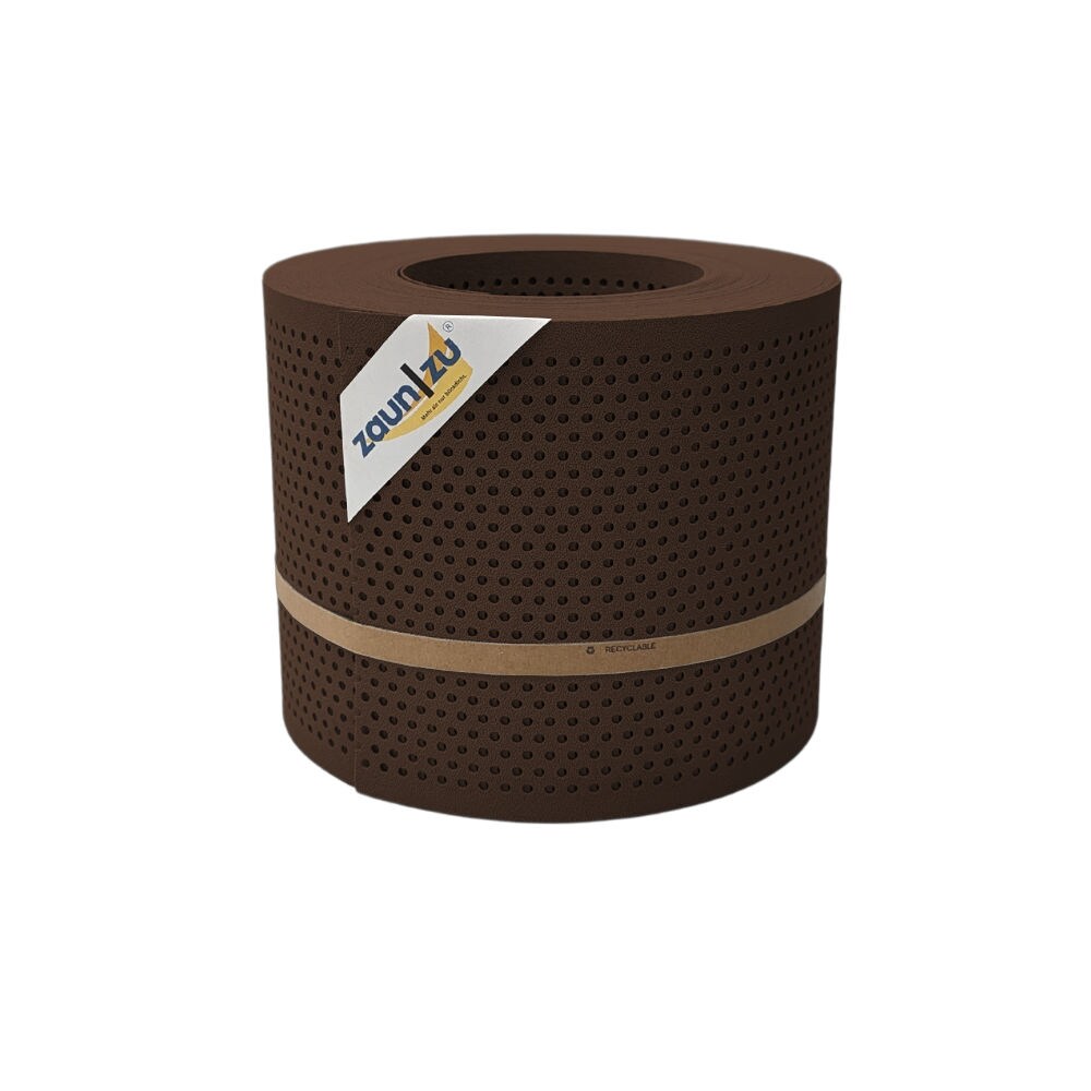 zaun zu® Sichtschutzstreifen PP Premium Gelocht 20 Prozent Streifen Braun 26m