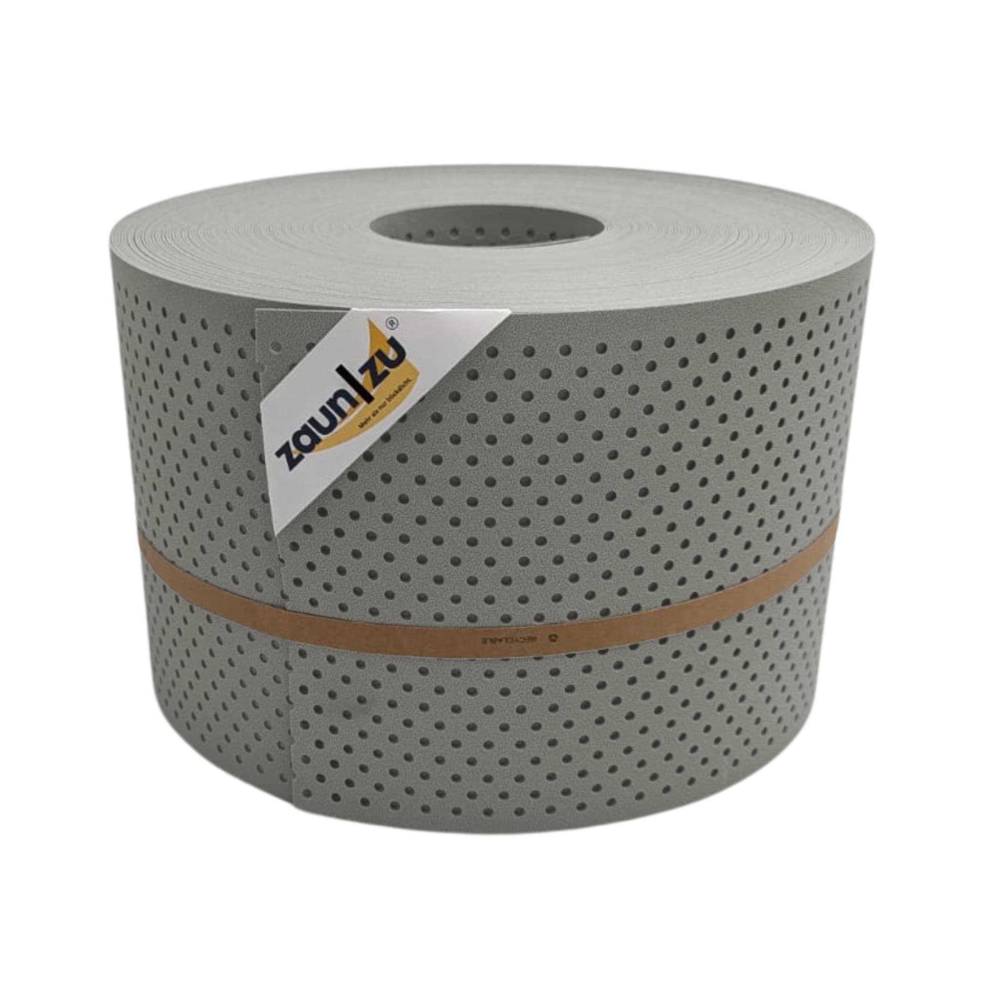 zaun|zu&reg; Sichtschutzstreifen PP Premium Gelocht 15 Prozent Streifen Steingrau 50m - Bild 1