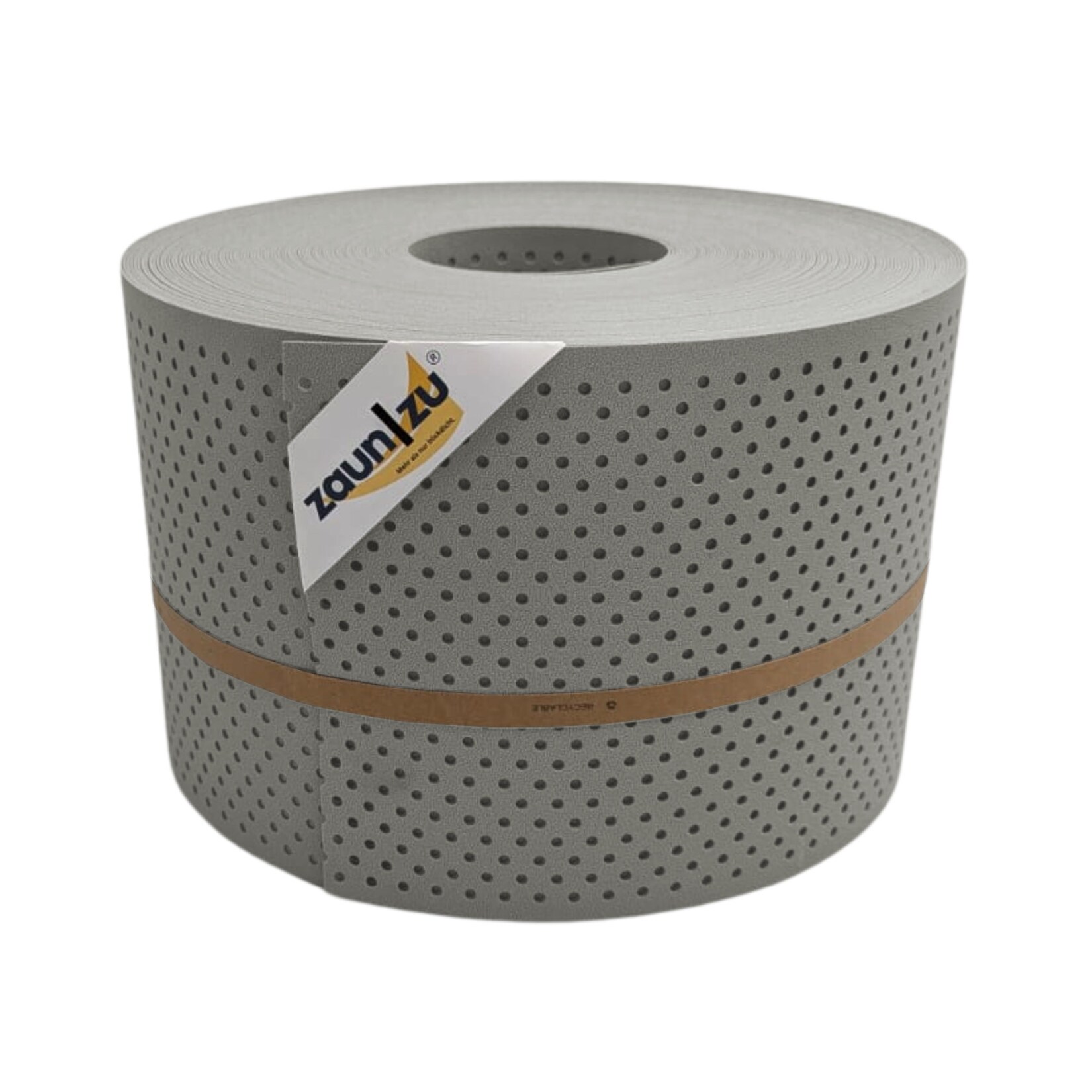 zaun zu® Sichtschutzstreifen PP Premium Gelocht 15 Prozent Streifen Steingrau 50m
