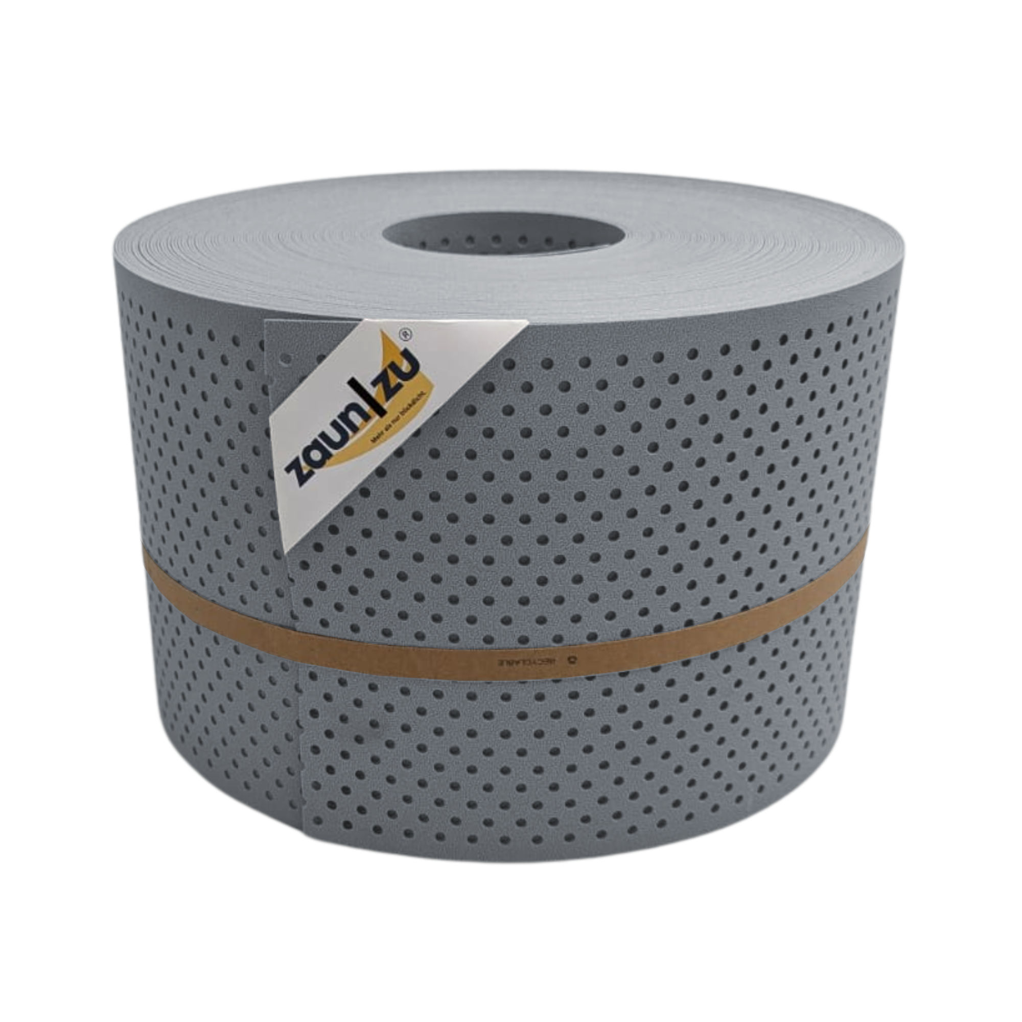 zaun|zu&reg; Sichtschutzstreifen PP Premium Gelocht 15 Prozent Streifen Fenstergrau 50m - Bild 1