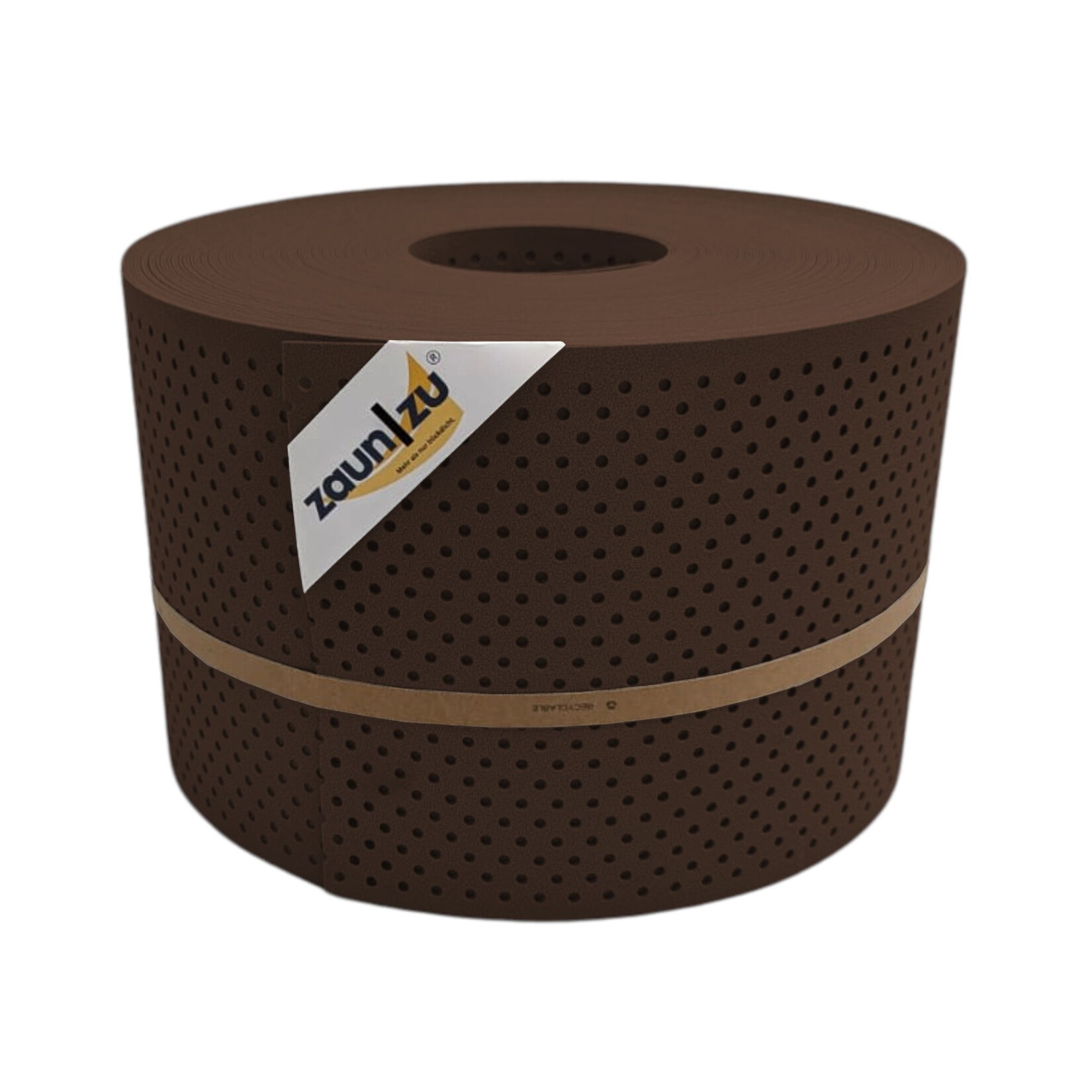 zaun zu® Sichtschutzstreifen PP Premium Gelocht 15 Prozent Streifen Braun 50m