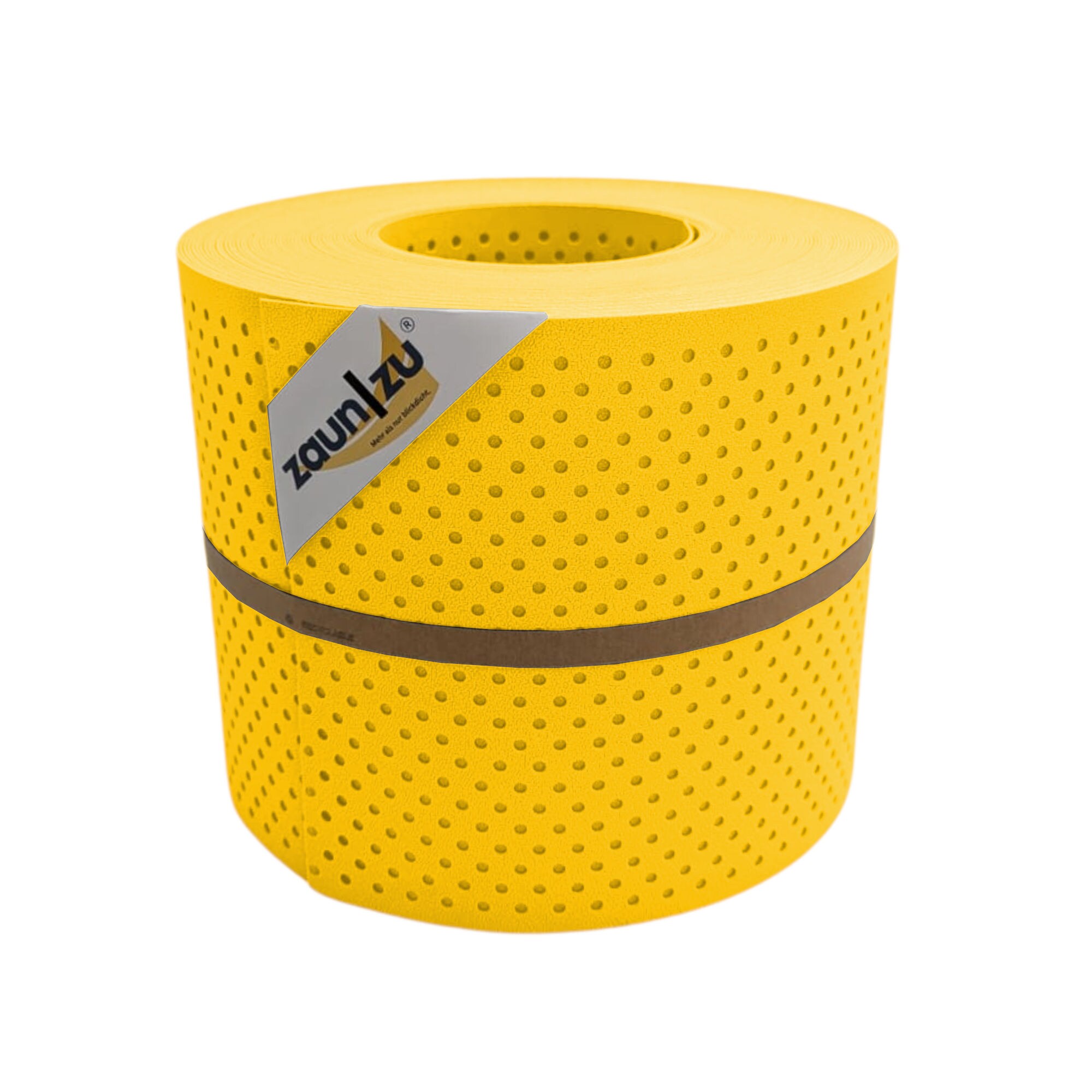 zaun|zu&reg; Sichtschutzstreifen PP Premium Gelocht 15 Prozent Streifen Gelb 26m - Bild 1