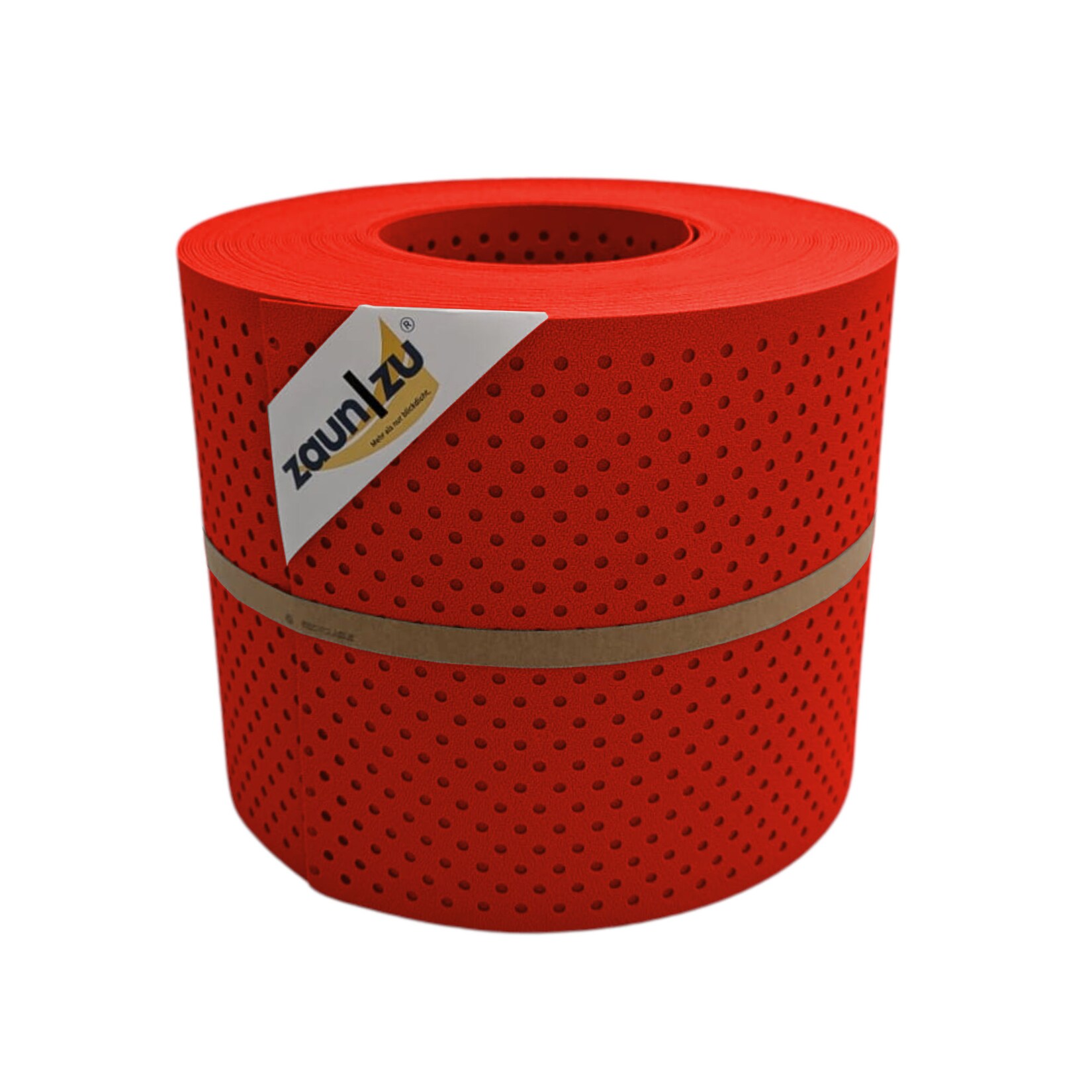 zaun zu® Sichtschutzstreifen PP Premium Gelocht 15 Prozent Streifen Rot 26m